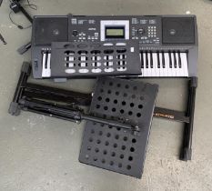 An Axus AXP25 keyboard; together with stand etc