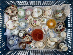 A good lot of miniature teawares to include Royal Crown Derby, Dresden, Crown Staffordshire,