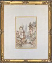 Paul Marny (1829-1914), 'Vitre Brittany', watercolour on paper, signed indistinctly lower right