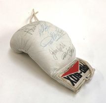 A pro-box boxing glove signed by John Conteh, Alan Minter, and 4 others