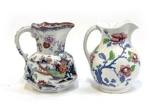 A large Mason's ironstone jug; together with a Losolware Old Tree jug, 28cm and 29cmH