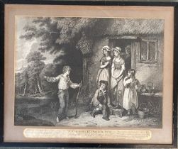 18th century mezzotint, a shipwrecked sailor boy, c.1794, 31x41cm