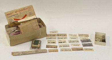 A collection of early 20th century railway tickets: Horsham, Brighton, Hove, East Grinstead,