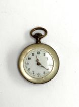 A Swiss c1900 mother of pearl pocket watch, the face approx. 2cmD