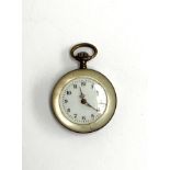 A Swiss c1900 mother of pearl pocket watch, the face approx. 2cmD