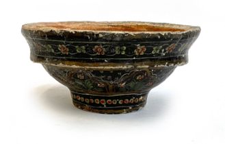 An Indian Kashmiri papier mache bowl, 21.5x10cm