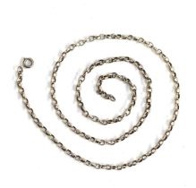 A Sterling silver belcher link chain, 70cm unclasped length, 23.7g