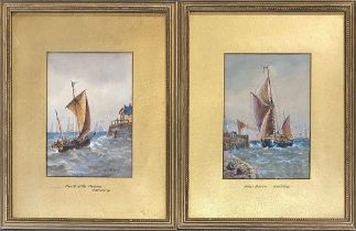 Robert Thornton Wilding (1890-1928), 'Mouth of the Medway' and 'Near Dover', two watercolours of