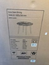 A boxed Iona Dark dining table, 100x76cm