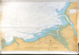 Great Ormes Head to Liverpool Admiralty chart. 1:75000 at lat 53°30'. Together with Loch Scridain