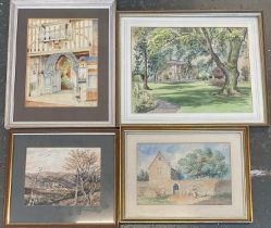 Four various 20th century watercolours