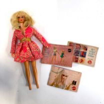 A vintage 1970s Mattel Living Barbie, with leaflets