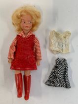 A vintage Pedigree Sindy Patch doll, together with a small quantity of Patch clothes and leaflet