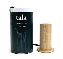 A Tala oak and brass touch lamp, 13cmH