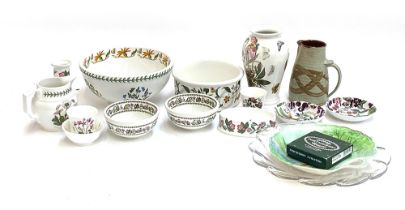 Nine pieces of Portmeirion pottery; together with various ceramics