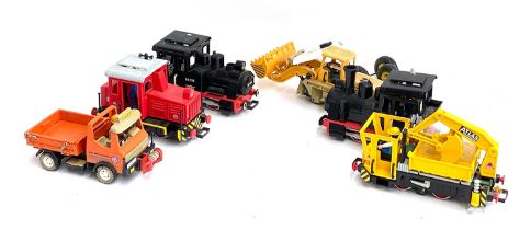 A large quantity of Playmobil G gauge railway in 9 boxes to include 3 boxes of track, 2 steam