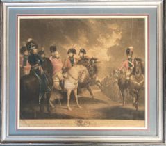 Samuel William Reynolds (1773-1835) after R.K Porter, 'His Majesty Reviewing the Volunteers...4th of