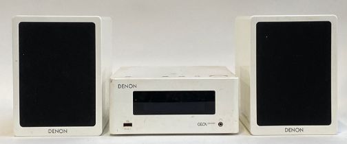 A Denon Ceol Piccolo network receiver model no. DRA-N4; together with a pair of Denon model SC-N4