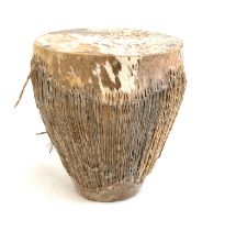 A South African cowhide drum, 35.5cmH