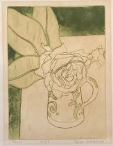 John Brunsdon (1933-2014), etching on paper, 'Rose', 'signed titled and numbered 42/75, the plate