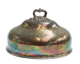 A silver plated meat cloche, 36x26cm