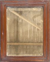 A small mahogany framed mirror with bevelled glass, 37x30cm
