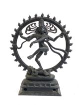 A cast metal figure of the Hindu god Nataraja, 38cmH