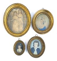 Three late 18th century watercolour portrait miniatures, Frances Dixon, 1798, 10x7.5cm, Harriet