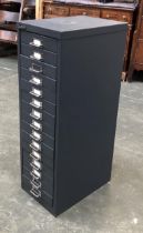 A Silverline 15 drawer filing cabinet, 21x41x87cmH