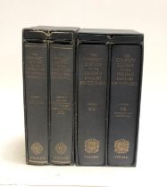 BOOKS: a 'compact' two vol ed. of the OED with desk standing magnifying glass included; also a '