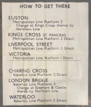 London transport interest: An early 20th century 'How To Get There' public information poster (543-