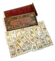 A rare late 19th/early 20th century Jaques & Son 'Matrimonial Dominoes' game, box af, with 21 domino