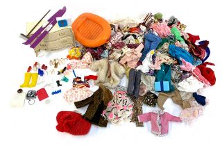 A large quantity of vintage dolls clothes and accessories, possibly, Sindy, Barbie, Pippa or Mary