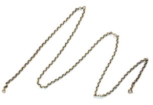 A 9ct gold belcher chain, 65cm long unclasped, 11.9g
