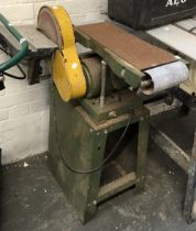 A floorstanding belt sander