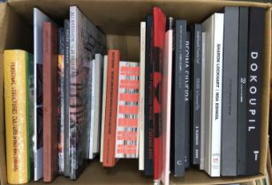 EXHIBITION CATALOGUES: two boxes of contemporary art exhibition catalogues. All in at least VG