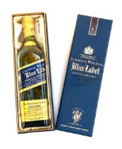 A boxed bottle of Johnnie Walker Blue Label Scotch Whisky 20cl, bottle no. P024627JW