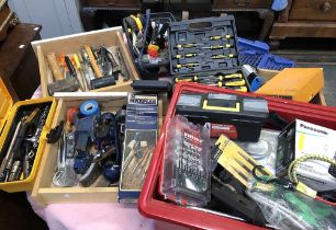 A further lot of various hand tools, drill bits etc