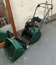 Qualcast Classic 35S petrol lawnmower with scarifier cassette