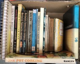 BOOKS, COOKERY: a box to include Mary Berry, Elizabeth David, Anton Mosimann and others, and some '