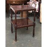 A rosewood two tier etagere (af), 52x44x76cmH