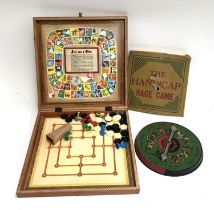 The Handicap Race Game with tin plate spinner, in box doubling as playing board (box af), together