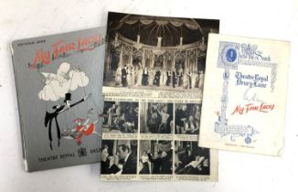 A Souvenir book from My Fair Lady, together with a programme containing the signature of Rex