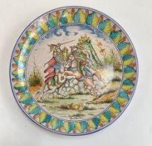 A large Lumera Cefalu Sicilian knights charging charger, 37cmD