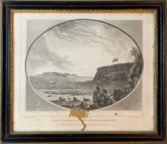 Local interest: After J. Nixon, an 18th century engraving, 'The view of the island of Portland