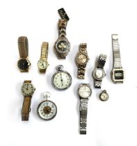 A quantity of watches to include Ingersoll pocket watch; Timex; Oris; Philip Persio; Saxon; Lorus