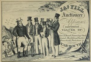 A 19th century advert for 'Jas. Fill Auctioneer Appraiser and General Valuer of Live & Dead