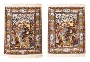 A pair of small rugs, each approx. 104x75cm