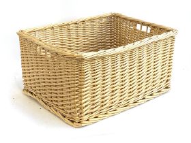 A rectangular wicker basket 61x47x31cm