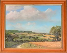 Jack Barlow, Sussex Downland, oil on board, signed, 34x45cm